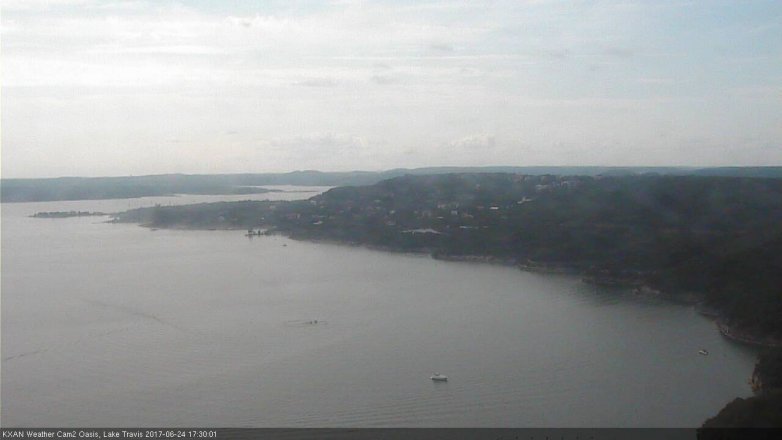 Lake Travis webcam, June 24, 2017 4:40 PM CT