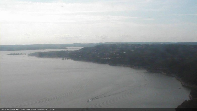 Lake Travis webcam, June 24, 2017 5:00 PM CT