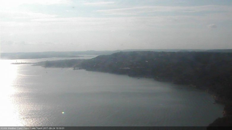 Lake Travis webcam, June 24, 2017 5:40 PM CT