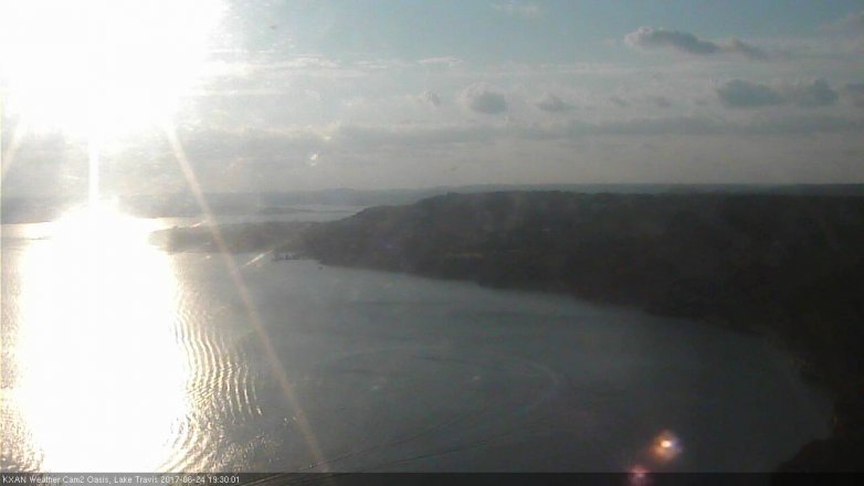 Lake Travis webcam, June 24, 2017 6:40 PM CT