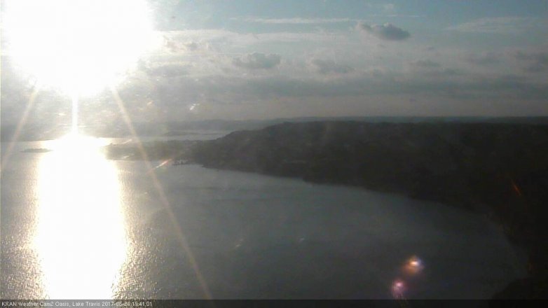 Lake Travis webcam, June 24, 2017 6:45 PM CT