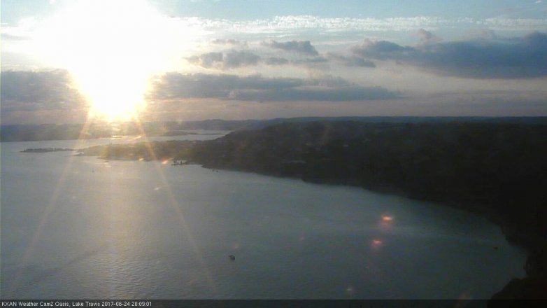 Lake Travis webcam, June 24, 2017 7:20 PM CT