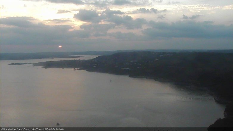 Lake Travis webcam, June 24, 2017 7:40 PM CT
