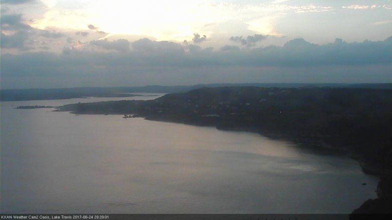 Lake Travis webcam, June 24, 2017 7:55 PM CT