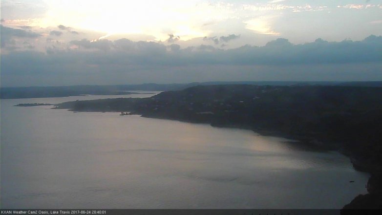 Lake Travis webcam, June 24, 2017 8:00 PM CT