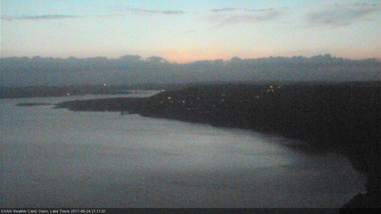 Lake Travis webcam, June 24, 2017 8:25 PM CT