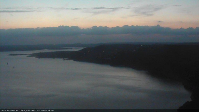 Lake Travis webcam, June 24, 2017 8:30 PM CT
