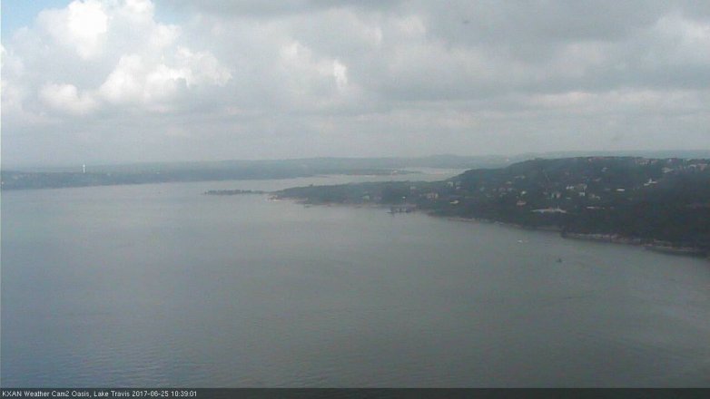 Lake Travis webcam, June 25, 2017 9:50 AM CT