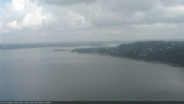 Lake Travis webcam, June 25, 2017 9:55 AM CT