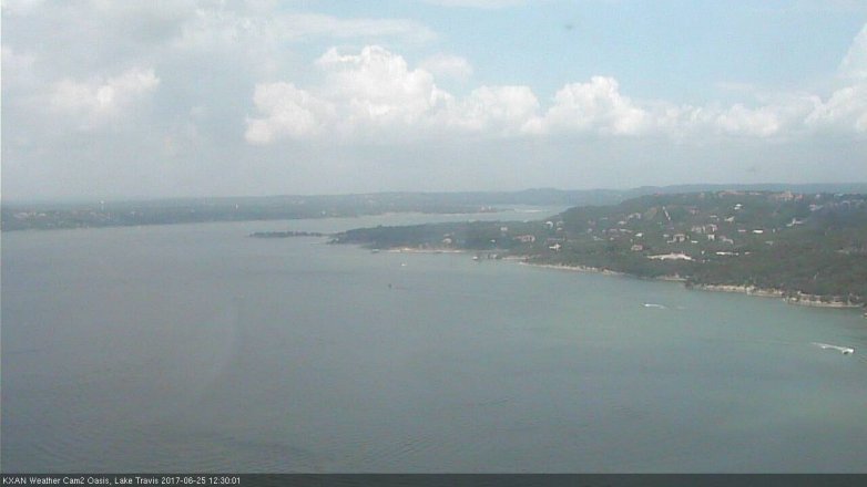 Lake Travis webcam, June 25, 2017 11:50 AM CT