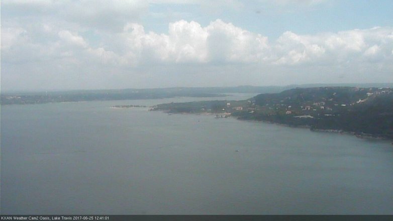 Lake Travis webcam, June 25, 2017 11:55 AM CT