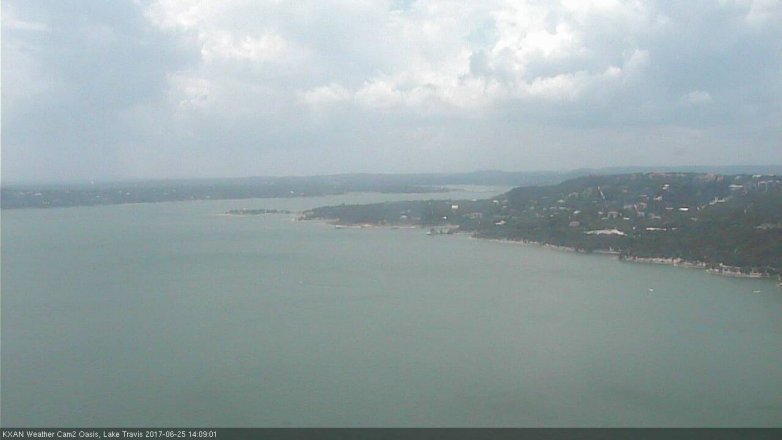 Lake Travis webcam, June 25, 2017 1:15 PM CT