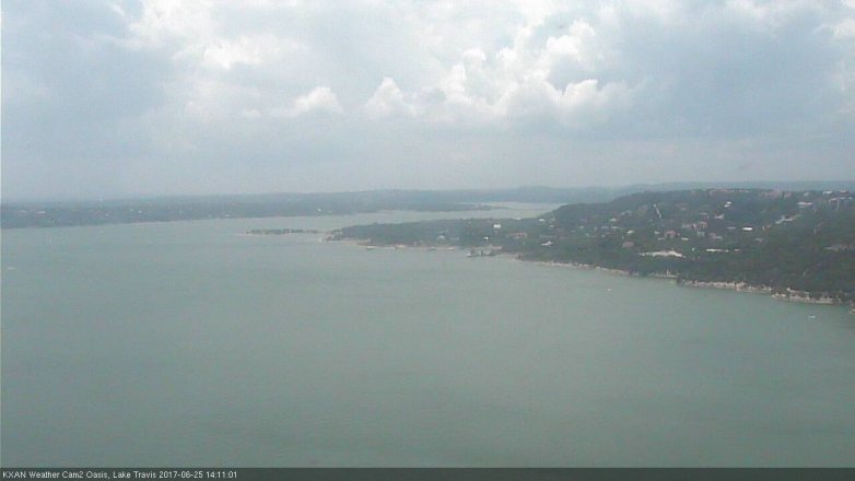 Lake Travis webcam, June 25, 2017 1:20 PM CT