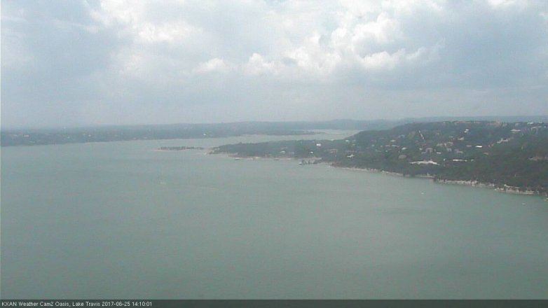 Lake Travis webcam, June 25, 2017 1:40 PM CT