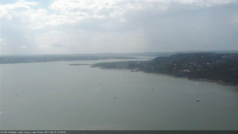 Lake Travis webcam, June 25, 2017 3:40 PM CT
