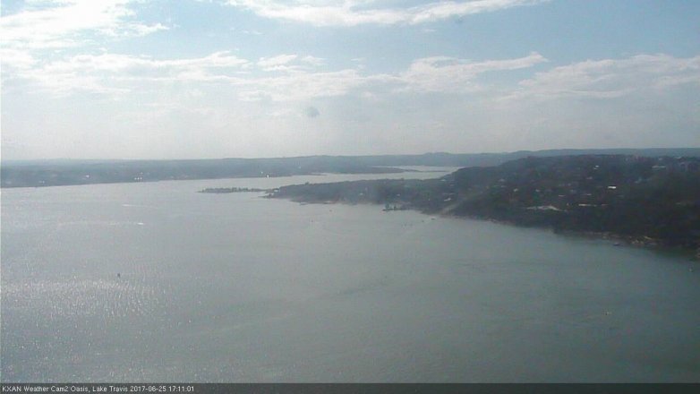 Lake Travis webcam, June 25, 2017 4:40 PM CT