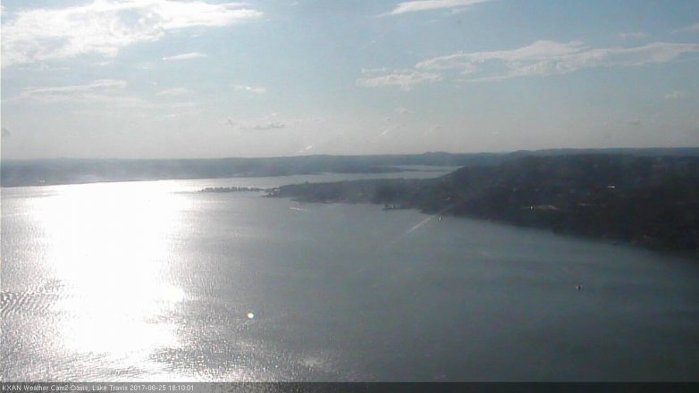 Lake Travis webcam, June 25, 2017 5:40 PM CT