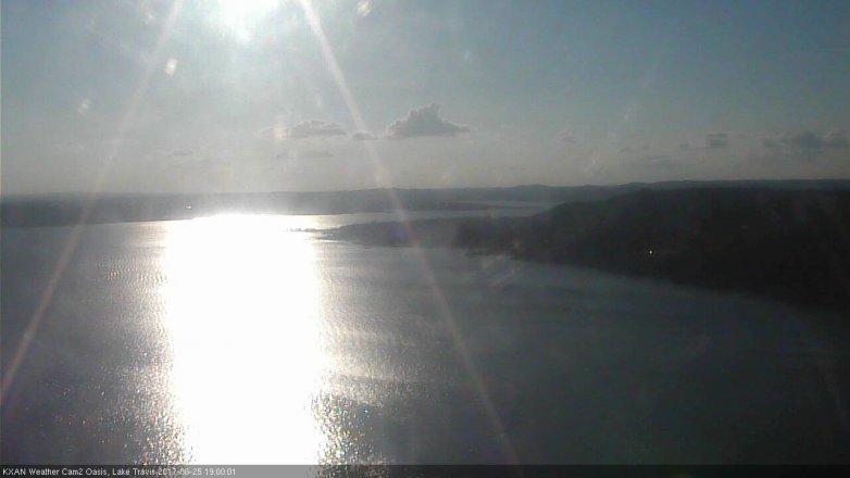 Lake Travis webcam, June 25, 2017 6:30 PM CT