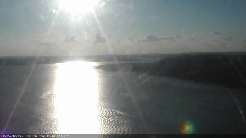 Lake Travis webcam, June 25, 2017 6:40 PM CT