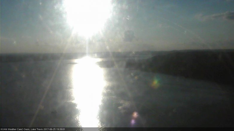 Lake Travis webcam, June 25, 2017 6:50 PM CT