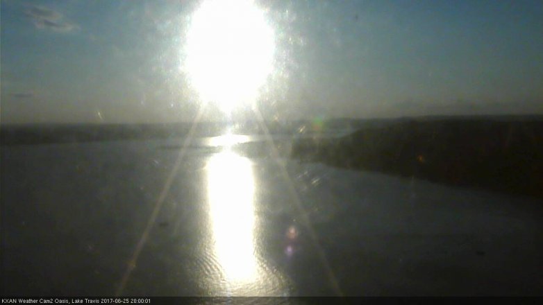 Lake Travis webcam, June 25, 2017 7:05 PM CT
