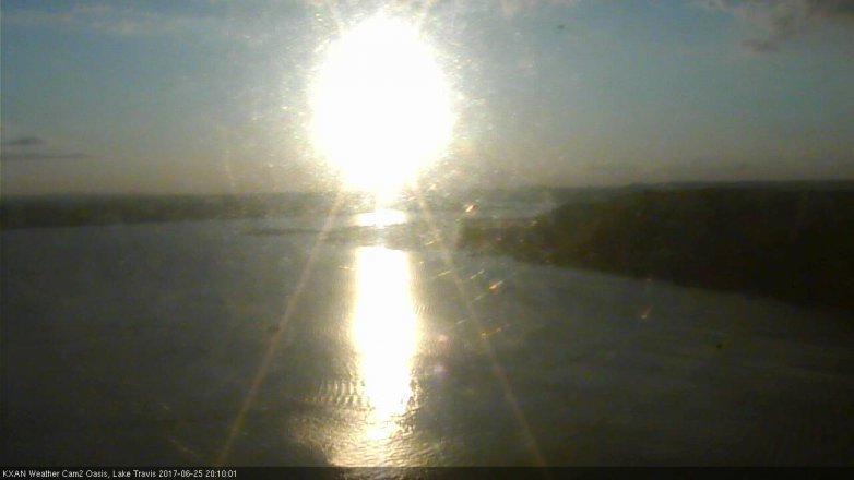 Lake Travis webcam, June 25, 2017 7:30 PM CT