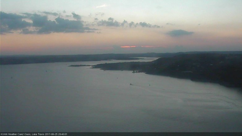 Lake Travis webcam, June 25, 2017 7:45 PM CT
