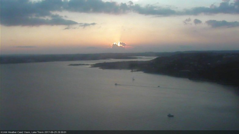 Lake Travis webcam, June 25, 2017 7:55 PM CT