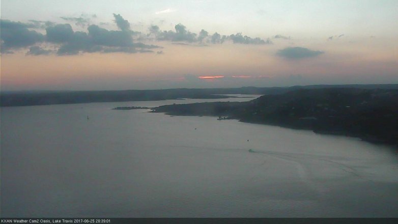 Lake Travis webcam, June 25, 2017 8:10 PM CT