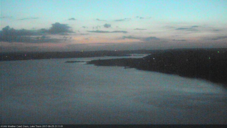 Lake Travis webcam, June 25, 2017 8:15 PM CT
