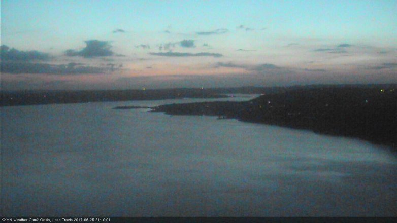 Lake Travis webcam, June 25, 2017 8:20 PM CT