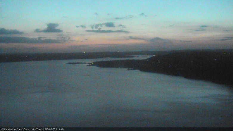 Lake Travis webcam, June 25, 2017 8:35 PM CT