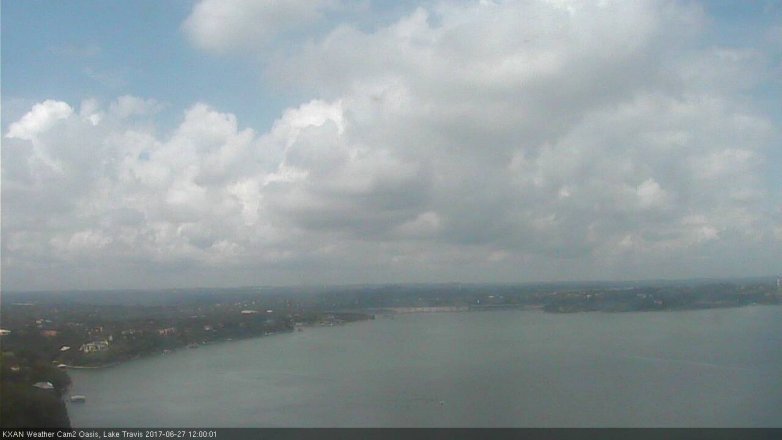 Lake Travis webcam, June 27, 2017 11:20 AM CT