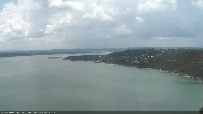 Lake Travis webcam, June 27, 2017 1:05 PM CT