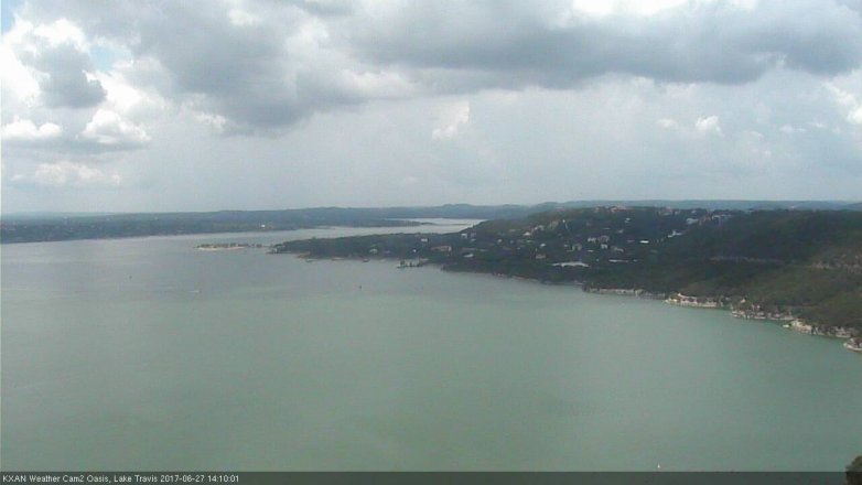 Lake Travis webcam, June 27, 2017 1:15 PM CT