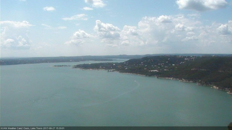 Lake Travis webcam, June 27, 2017 3:05 PM CT