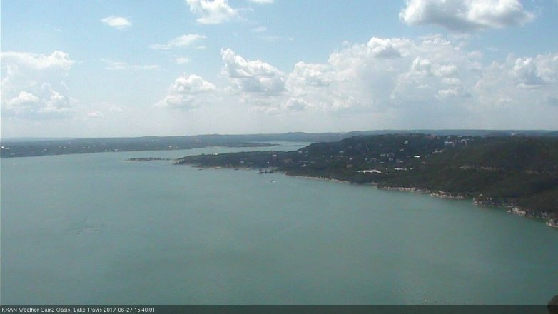 Lake Travis webcam, June 27, 2017 3:10 PM CT