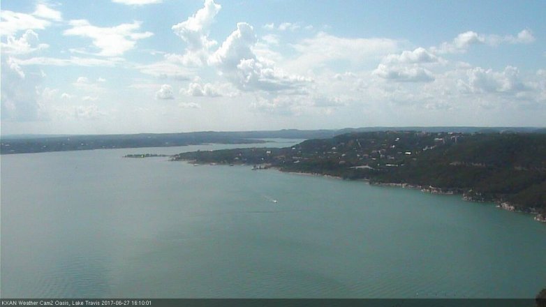 Lake Travis webcam, June 27, 2017 3:15 PM CT