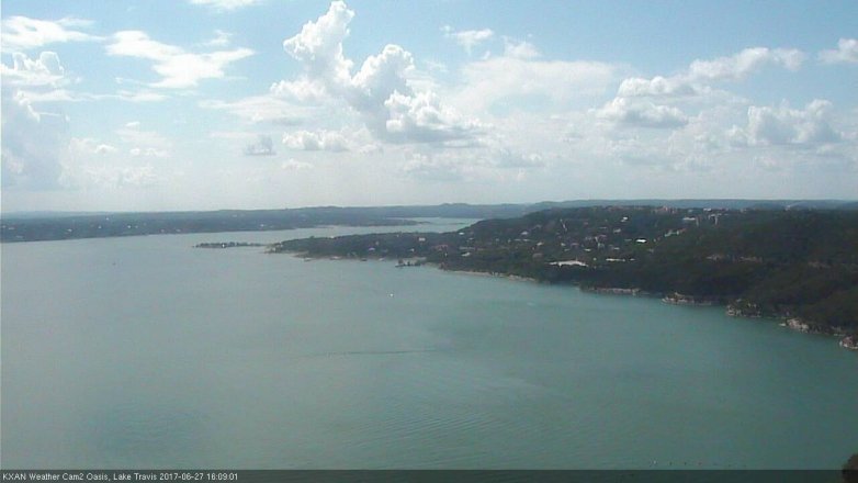 Lake Travis webcam, June 27, 2017 3:35 PM CT