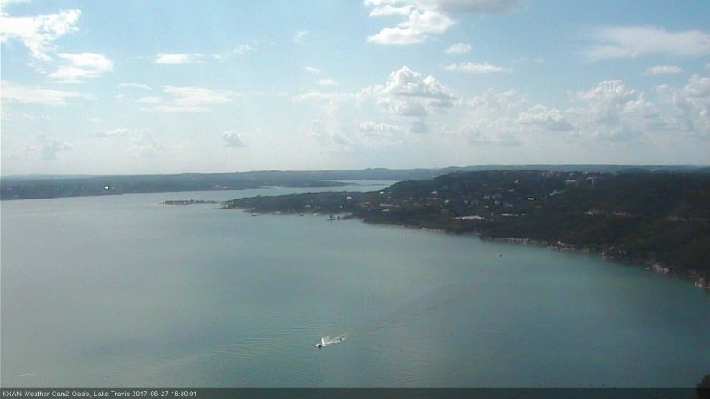 Lake Travis webcam, June 27, 2017 3:45 PM CT
