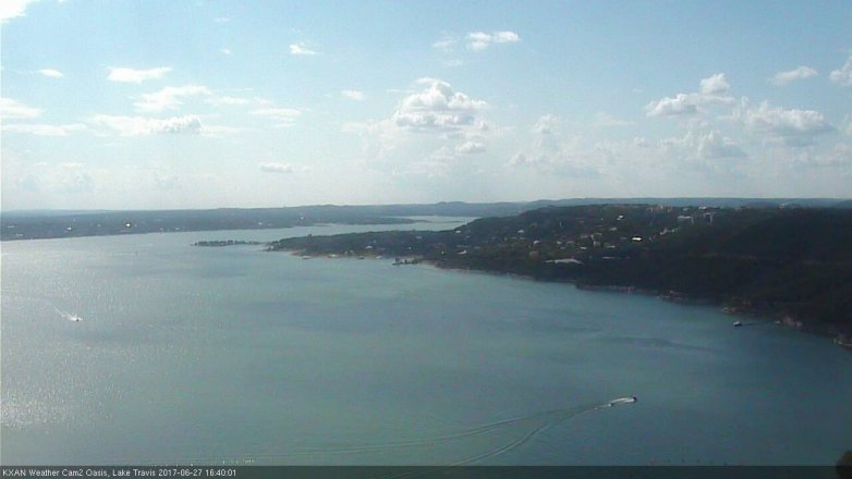 Lake Travis webcam, June 27, 2017 3:50 PM CT
