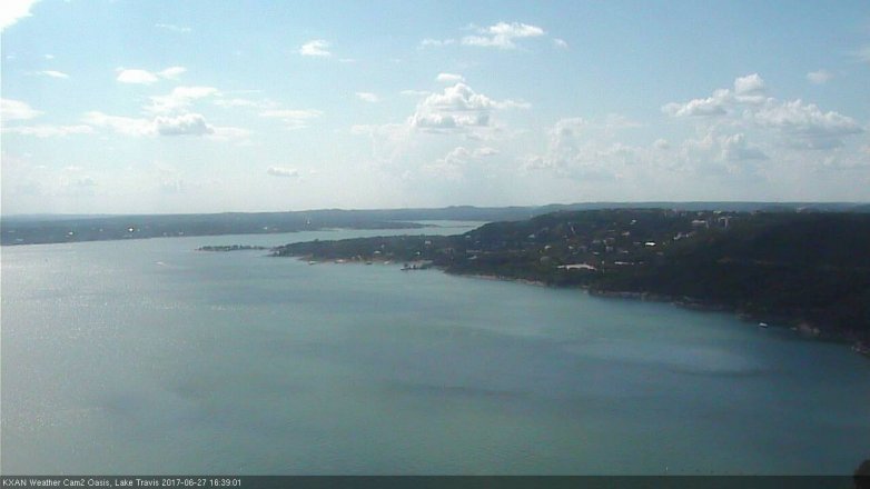 Lake Travis webcam, June 27, 2017 4:00 PM CT