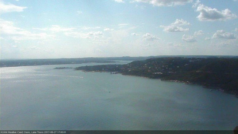 Lake Travis webcam, June 27, 2017 4:05 PM CT