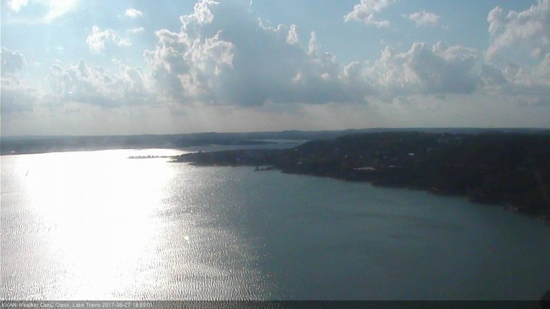 Lake Travis webcam, June 27, 2017 5:35 PM CT