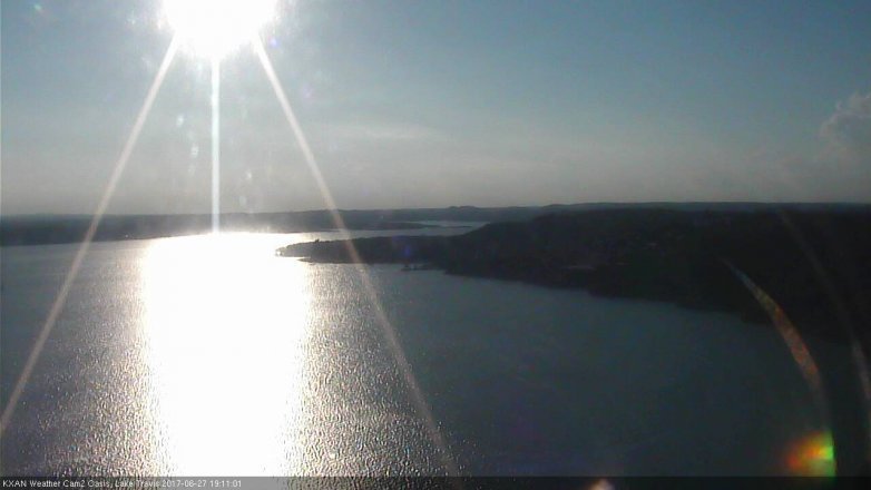 Lake Travis webcam, June 27, 2017 6:35 PM CT
