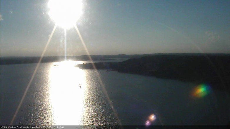 Lake Travis webcam, June 27, 2017 6:45 PM CT