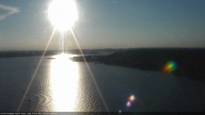 Lake Travis webcam, June 27, 2017 6:50 PM CT