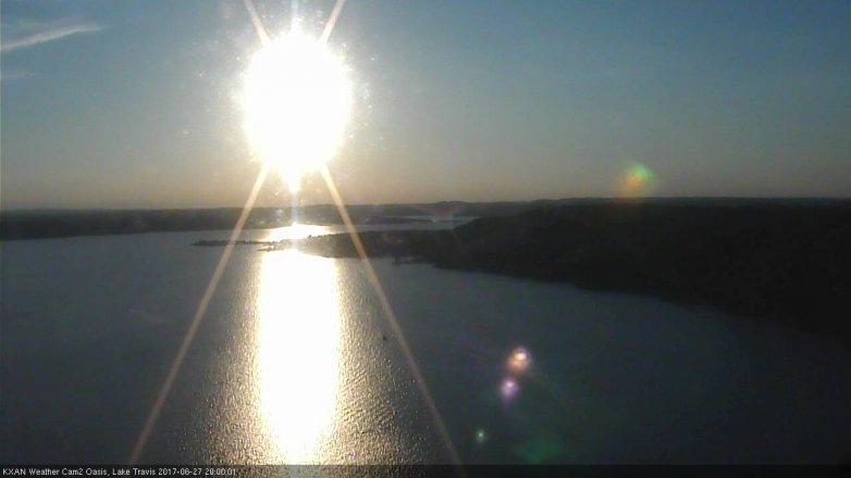 Lake Travis webcam, June 27, 2017 7:05 PM CT