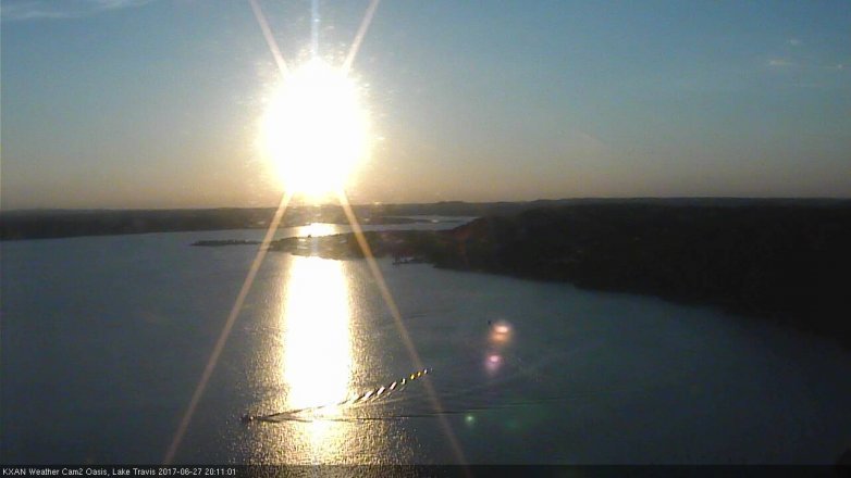 Lake Travis webcam, June 27, 2017 7:15 PM CT