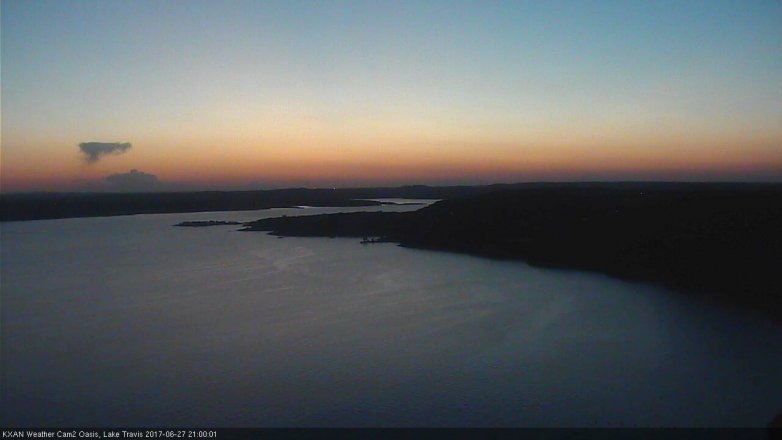 Lake Travis webcam, June 27, 2017 8:20 PM CT